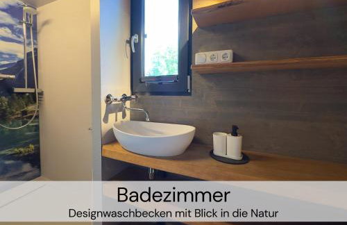 TinyHousebeiDresden mit Faßsauna spektakuläres winziges Häuschen auf Stelzen im Pferdeteich, Kaminofen, umlaufende Terrasse - Nähe Sächsische Schweiz - Von Juni - September Mindestmietzeit 1 Woche Sa-Sa - Foto 13