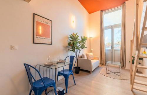 Studio pour deux en mezzanine avec petit balcon - Foto 7