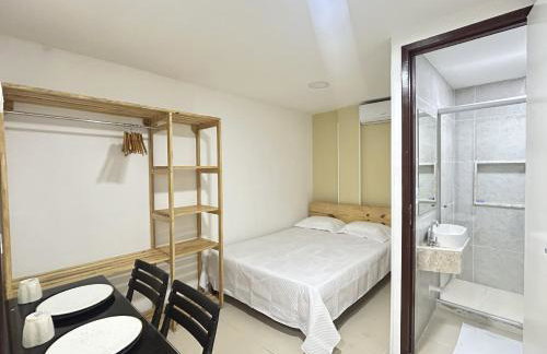 Mini Studio funcional mobiliado com cozinha e WC privativo - Foto 48