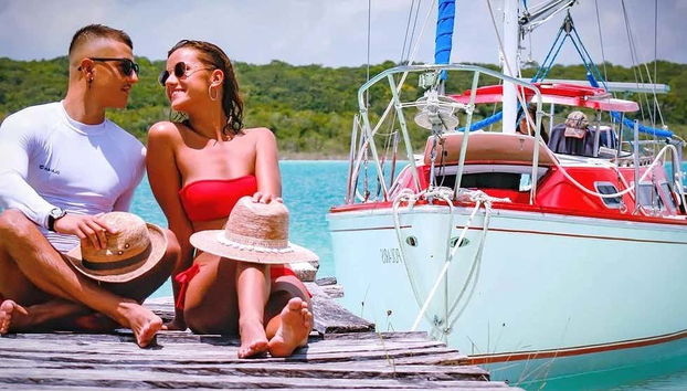 Disfrutando de la belleza de la laguna