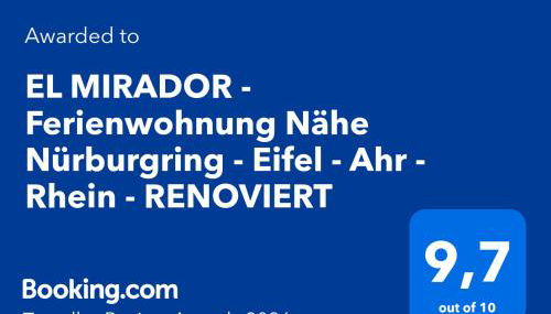 EL MIRADOR - Ferienwohnung Nähe Nürburgring - Eifel - Ahr - Rhein - RENOVIERT - Foto 2