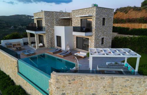 Paleokastro Villas with Private Heated Pool, Top Views - Next To Center - Top WiFi - Foto 74