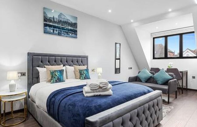 Stylish King Size Bed Studio Near Central London - Foto 1