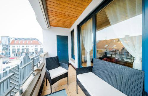 Modernes Apartment mit Balkon, Parkplatz, Waschmaschine für 4-5 Gäste - Foto 35