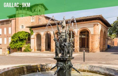 Le Cottage Nature Vigne Rouge Clim Gaillac entre Albi-Toulouse & Les Cottages du Tarn - Foto 28