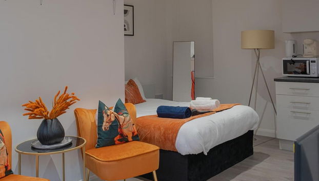 Luxe Studio Apartment in Leicester City Center - Foto 5, Habitación