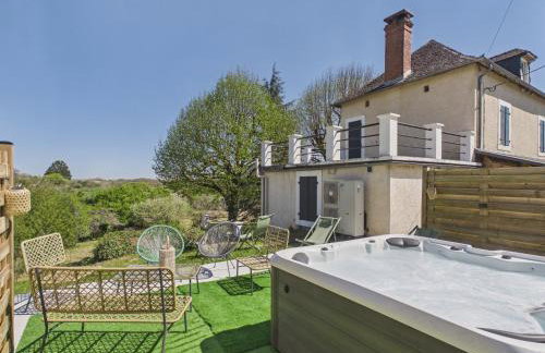 Grand jardin, terrasse et jacuzzi - maison pour 7 - Foto 23