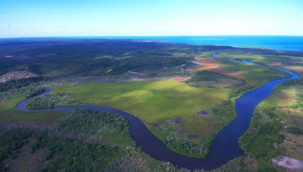 Vue panoramique sur le fleuve João de Tiba