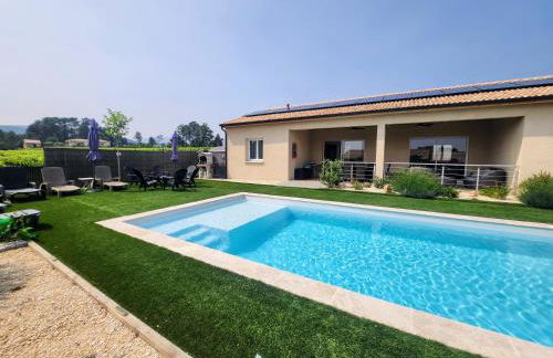 En Ardèche Villa de vacances l'Olympe climatisée avec sa piscine privée et chauffée - Foto 35