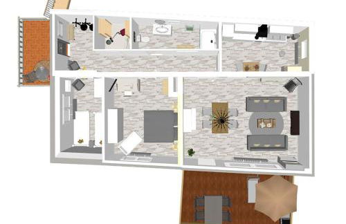 Große, helle Ferienwohnung mit 2 Balkonen auf dem Kastanienhof Oetzen in der Lüneburger Heide - Foto 2