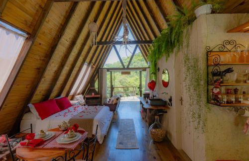 Chale Alcantara Jacuzzi, Lareira e Deck com Vista - Foto 15