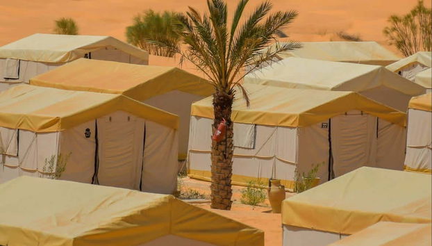 A Zemla camp with traditional haimas