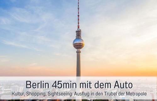 Landloft Linum - Ausgebaute Scheune mit Aussicht, Naturpool, Kamin, Sauna, Luxusausbau, handverlesene MidCentury Möbel & Kunst - Photo 74