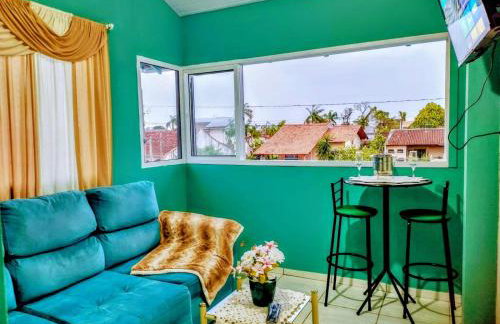 Apto com churrasqueira 500m do mar com vista da salaSacada para horizonte - Foto 1