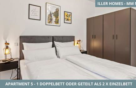 Iller Homes Memmingen - Moderne Fewos mit Terrasse für bis zu 7 Pers mit Parkplätzen - Foto 21