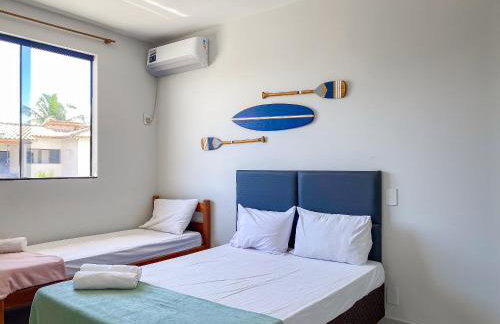 Aptos em condominio frente mar na praia de Taperapuã, atravessou a rua está na praia, aptos com 2 quartos com ar condicionado, internet privativa 300MBPS, 1 vaga de garagem, acomodam até 6 pessoas - Foto 59