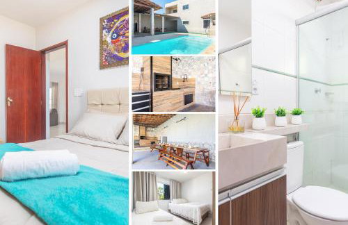 Refúgio Tropical Casa de Praia com Piscina e 4 Suítes e garagem 3 carros, 800 mtrs da praia internet 700 mbps, condomínio privado com pista de skate , quadra de futevôlei , campos e quadras de futebol! - Foto 1