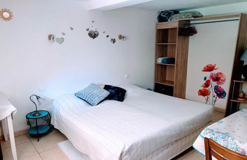 chambre et salle de bain privé s'ouvrant sur terrasse, jardin et cuisine d'été - Foto 7