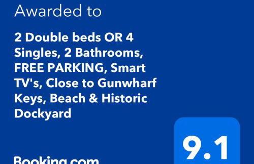 2 Double beds OR 4 Singles, 2 Bathrooms, FREE PARKING, Smart TV's, Close to Gunwharf Quays, Beach & Historic Dockyard - Foto 19
