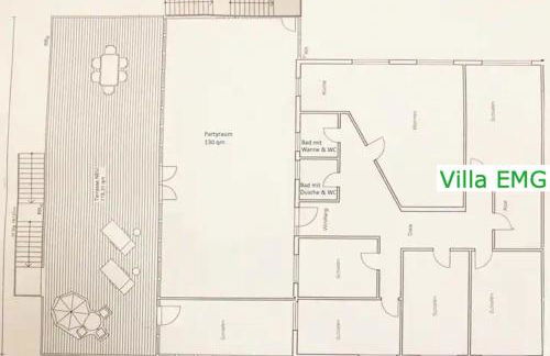 Ferienhaus Event Haus EMG Hockenheim für Familien und Gruppen bis 22 Personen mit Partyraum - Foto 34