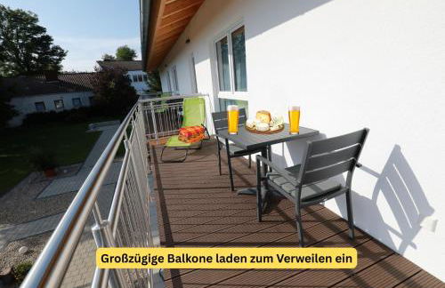 Holledau-Apartments - FeWo bis 5 Pers - getrennte Betten möglich - Vollausstattung - 24h Checkin - wöchentl Reinigung u Wäschewechsel - Waschmaschine u Trockner - WLAN - Minibar - XXL Parkplätze - Garten - ruhige Lage - Foto 18