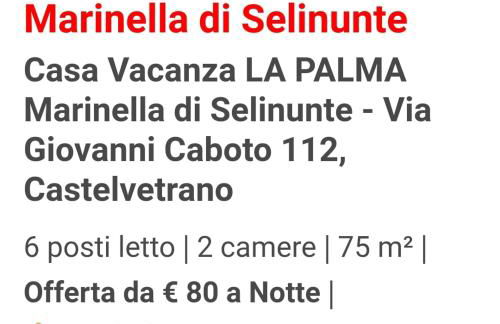 CASA VACANZA LA PALMA one MARINELLA DI SELINUNTE ONE - Foto 29