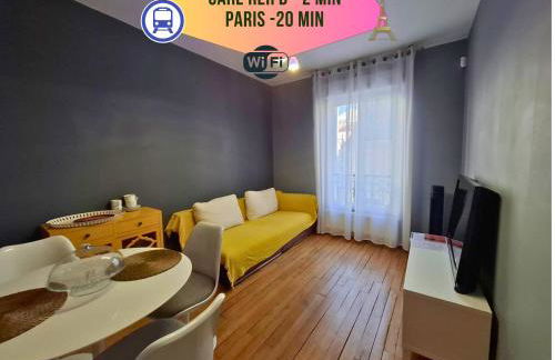 F2 cosy aux portes de Paris - 6 min de RER de Paris Gare de Lyon - Foto 1