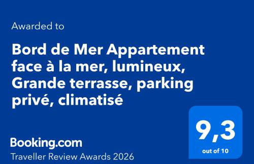 Bord de Mer Appartement face à la mer, lumineux, Grande terrasse, parking privé, climatisé - Foto 35