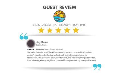 Steps to Beach Pet Friendly Front Unit - Foto 5