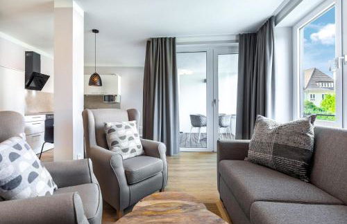 Godewindpark Deluxe-Suite 1-02 mit Ost-Loggia und schönem Gartenblick - Foto 26