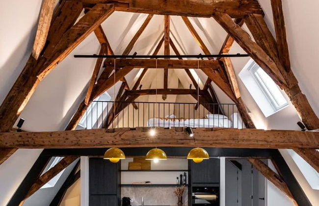 City-view Loft With Wooden Beams and Mezzanine - Foto 8