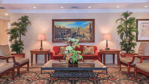 Coin salon dans le hall