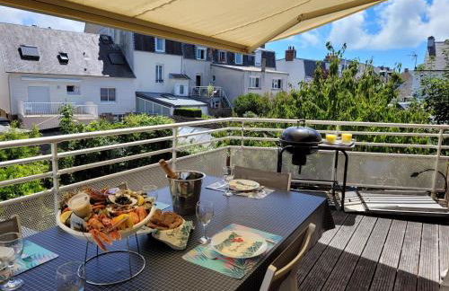 La terrasse, jacuzzi et vue mer Plage à 200m - Foto 8