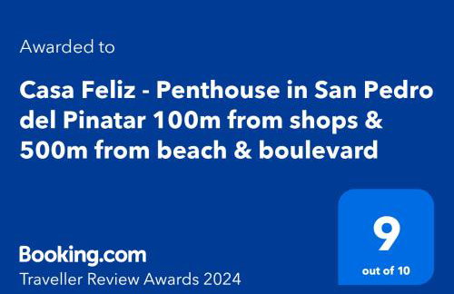 Casa Feliz - Penthouse in San Pedro del Pinatar 100m from shops & 500m from beach & boulevard - Foto 38