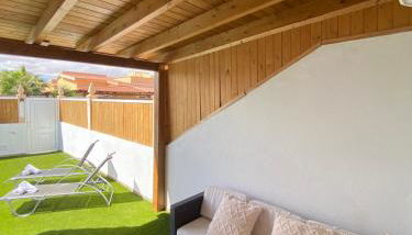 Beach Villa private heated pool - Foto 3, Garden, sunbed, Garden view