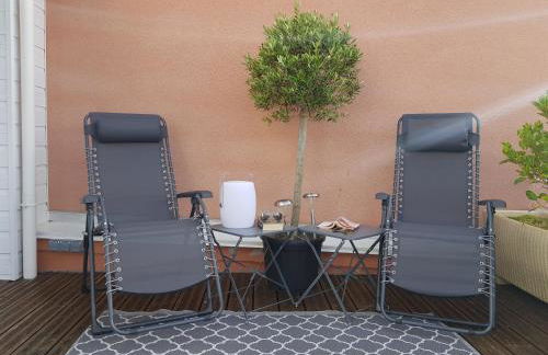 La terrasse, jacuzzi et vue mer Plage à 200m - Foto 6