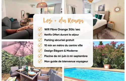 Le Ernest - Piscine, Parking & Jardin privé et Climatisation - Foto 17