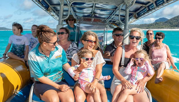 A family having a blast