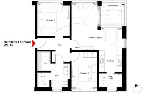 BeltBlick 16 - Moderne Ferienwohnung direkt an der Ostsee mit Meerblick und Sauna! - Foto 22
