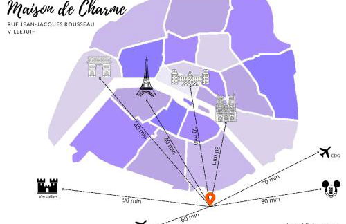 Maison de Charme - parking gratuit près de Paris & métro - Foto 28