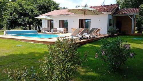 Maison neuve avec piscine chauffée, 4 kms de Contis plage - Foto 1, Garden, sunbed, Garden view