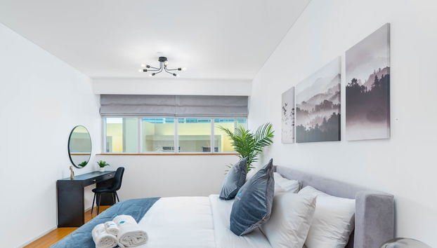 Bloomfields Stylish 1BR in Al Raha Beach - Foto 2, Habitación