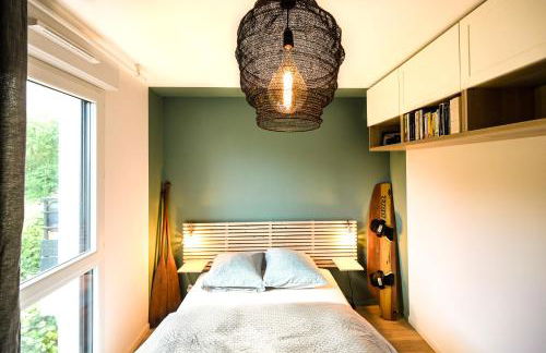 L'Olympique: appartement cosy, vue canal grande terrasse et parking - Foto 14