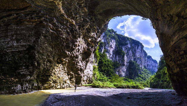 Entrada das cavernas de Wulong
