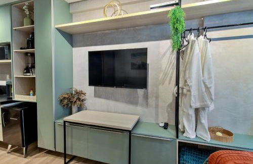 Viva hospedagens - Flat 009 beira mar com Varanda e piscina aquecida - Photo 60