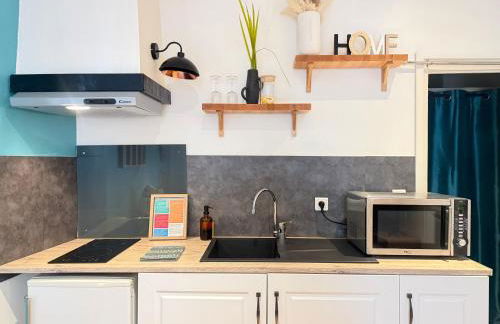 Studio Boho-Chic en hyper-centre de Moulins au calme, confort, Wifi rapide, Parking en face, Arrivée autonome - Foto 6