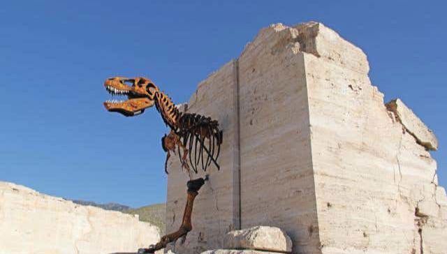 Une structure dans les mines de marbre