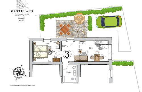 Apartment mit Terrasse "Zauberhopfen" - Foto 17