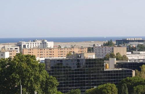 Grand Appartement 5 chambres, 5 télévision , 95 m2, vue mer, tramway sur place, gare train 2 min, aéroport 5 min , Large Apartment 5 bedrooms, 5 televisions, 95 m2, sea view, tram on site, train station 2 mins, airport 5 mins - Foto 1