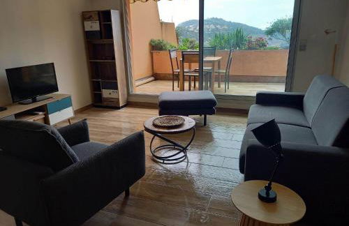 Proche monaco, Appart 4 pers La Turbie, vue mer, piscine, garage - Foto 3